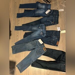 Vintage designer Lot of Six,  size 7 and 8  Vigoss, Levi’s, Hudson, Joe’s Jeans